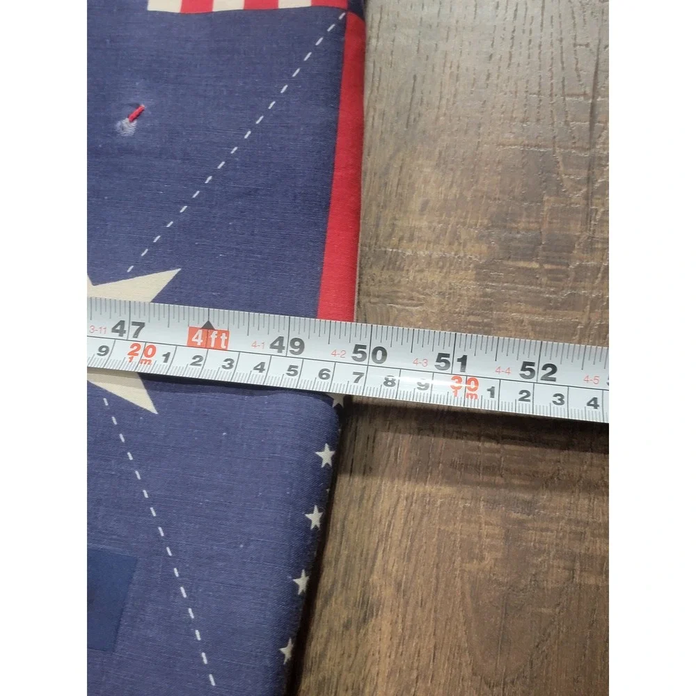 Vintage Guess Denim Patchwork Quilt American Flag Reversible Americana 70x100